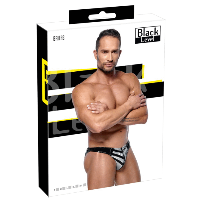 Black Level-Vinyl Slip Zwart/Wit