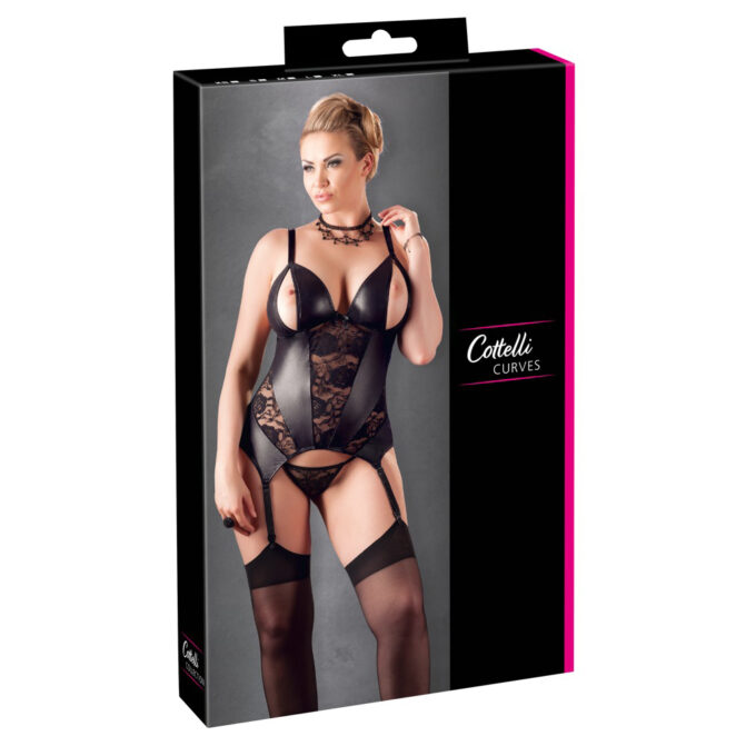 C.C. Curves-Zwarte Body Met Open Cups