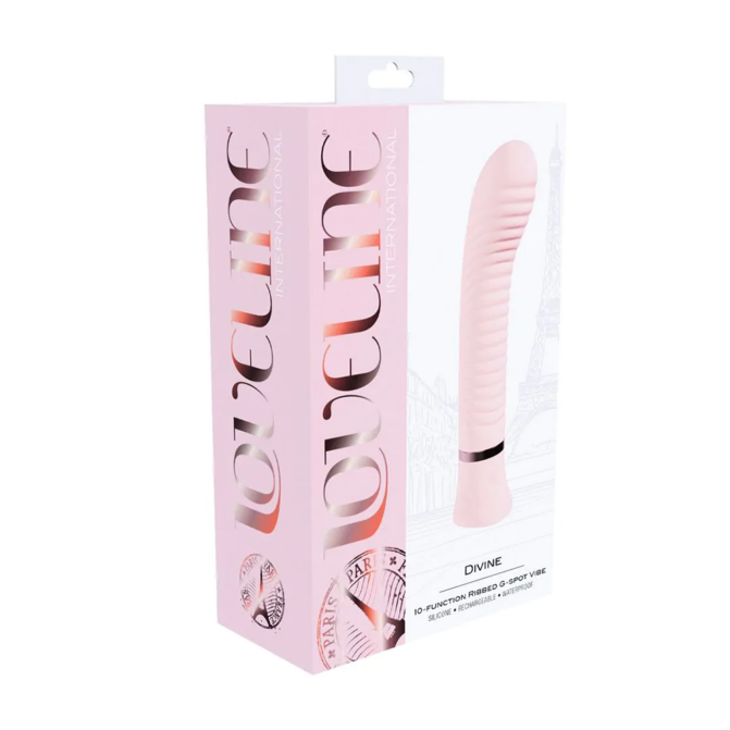 Loveline-Divine-Geribbelde G-spot Vibrator - Roze