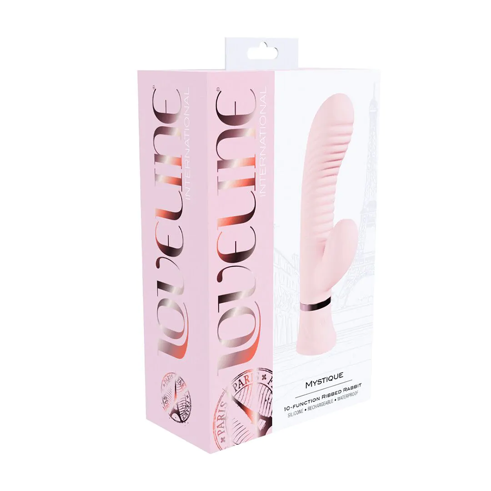 Loveline-Divine-Mystique - Ribbed Rabbit Vibrator - Roze
