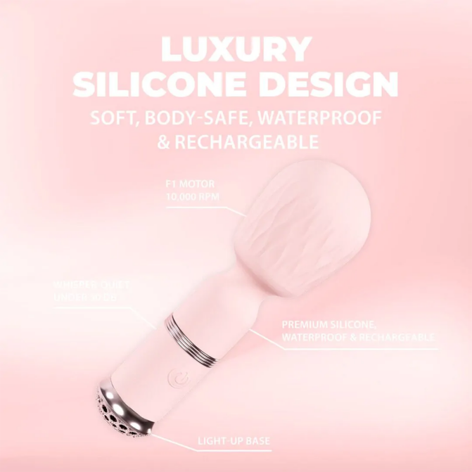 Loveline-Velours - Mini-Wand Vibrator - Roze