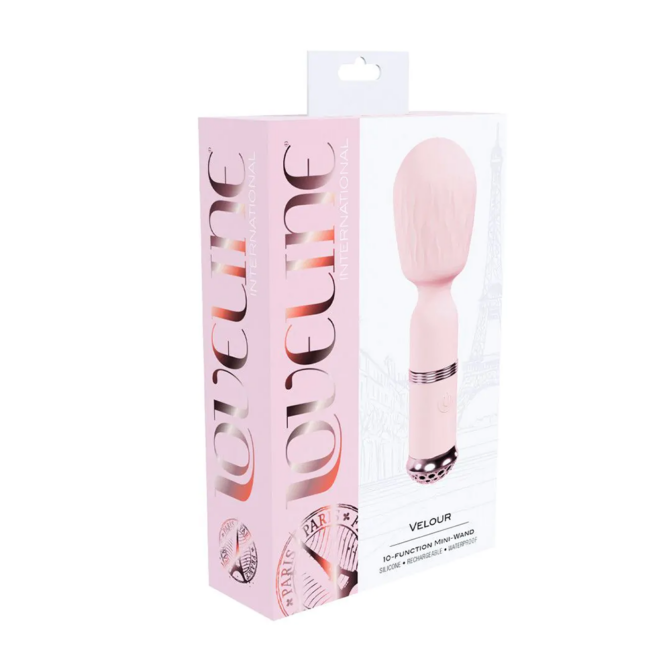 Loveline-Velours - Mini-Wand Vibrator - Roze Loveline-Velours - Mini-Wand Vibrator - Roze