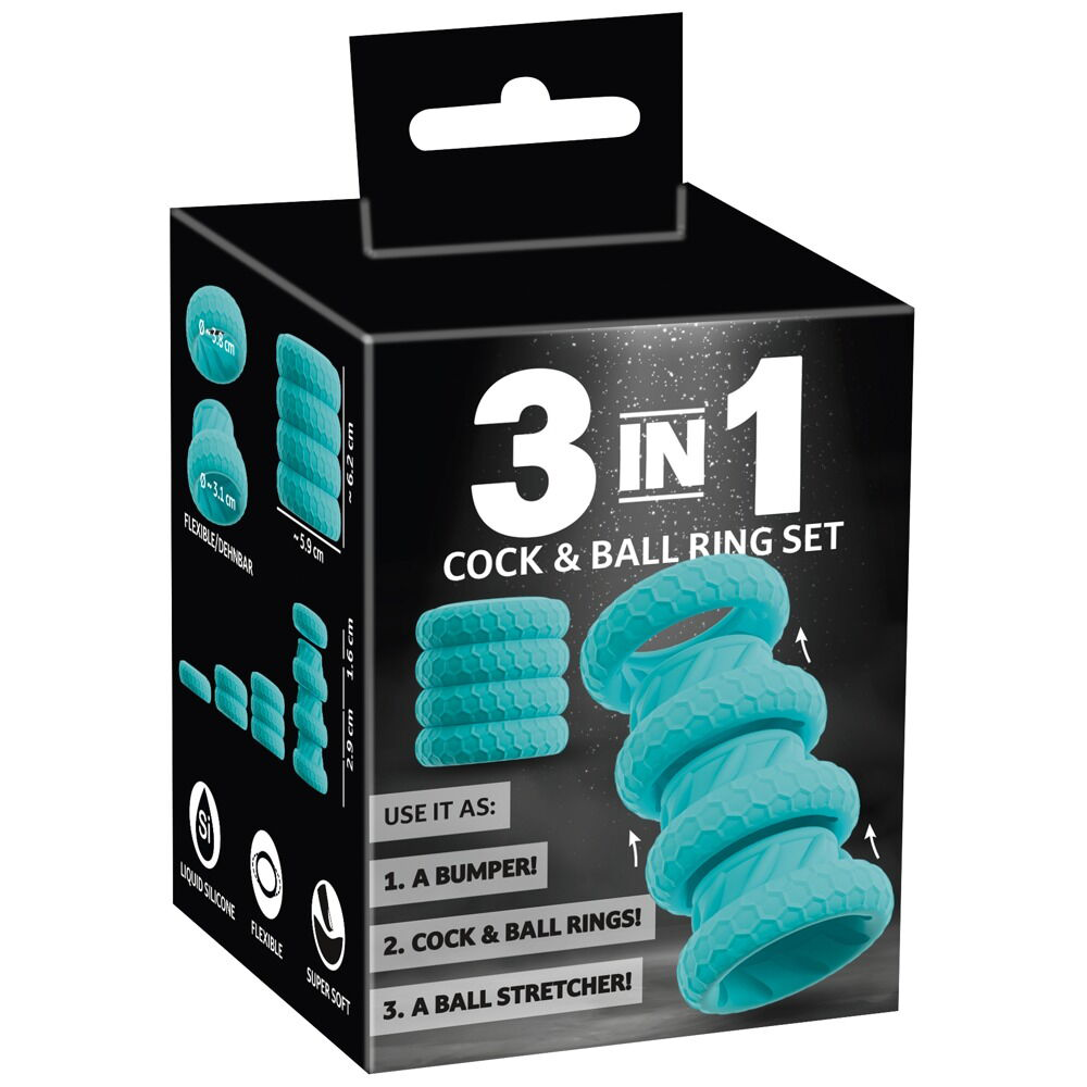 You 2 Toys-3-in-1 Penis- en Balringset