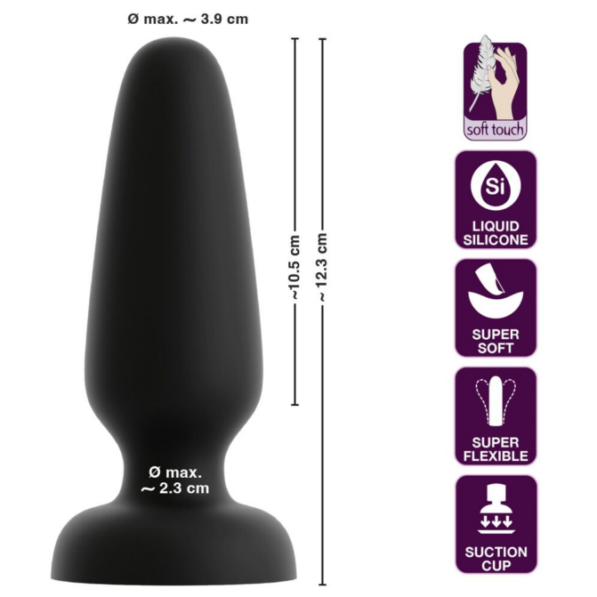 Black Velvets-Liquid Silicone Plug Large