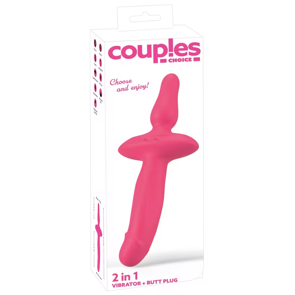 Couples Choice-2 in1 Vibrator + Butt Plug