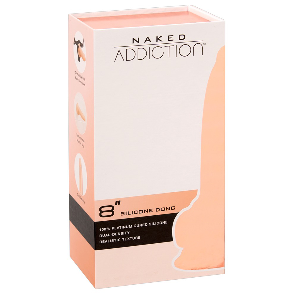Naked Addiction-8" Dual Silicone Dong + Bullet