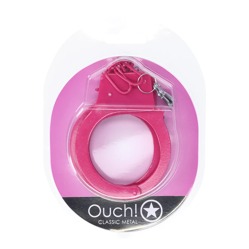 Ouch!-Heavy-Klassieke Metalen Handboeien - Roze