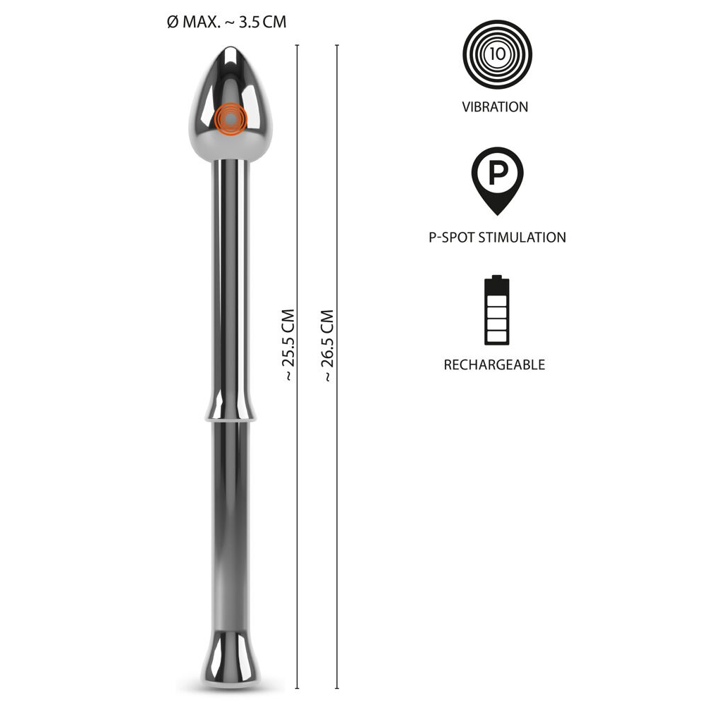 Rebel-Vibrating Prostata Stimulator: Metal Milking Stick