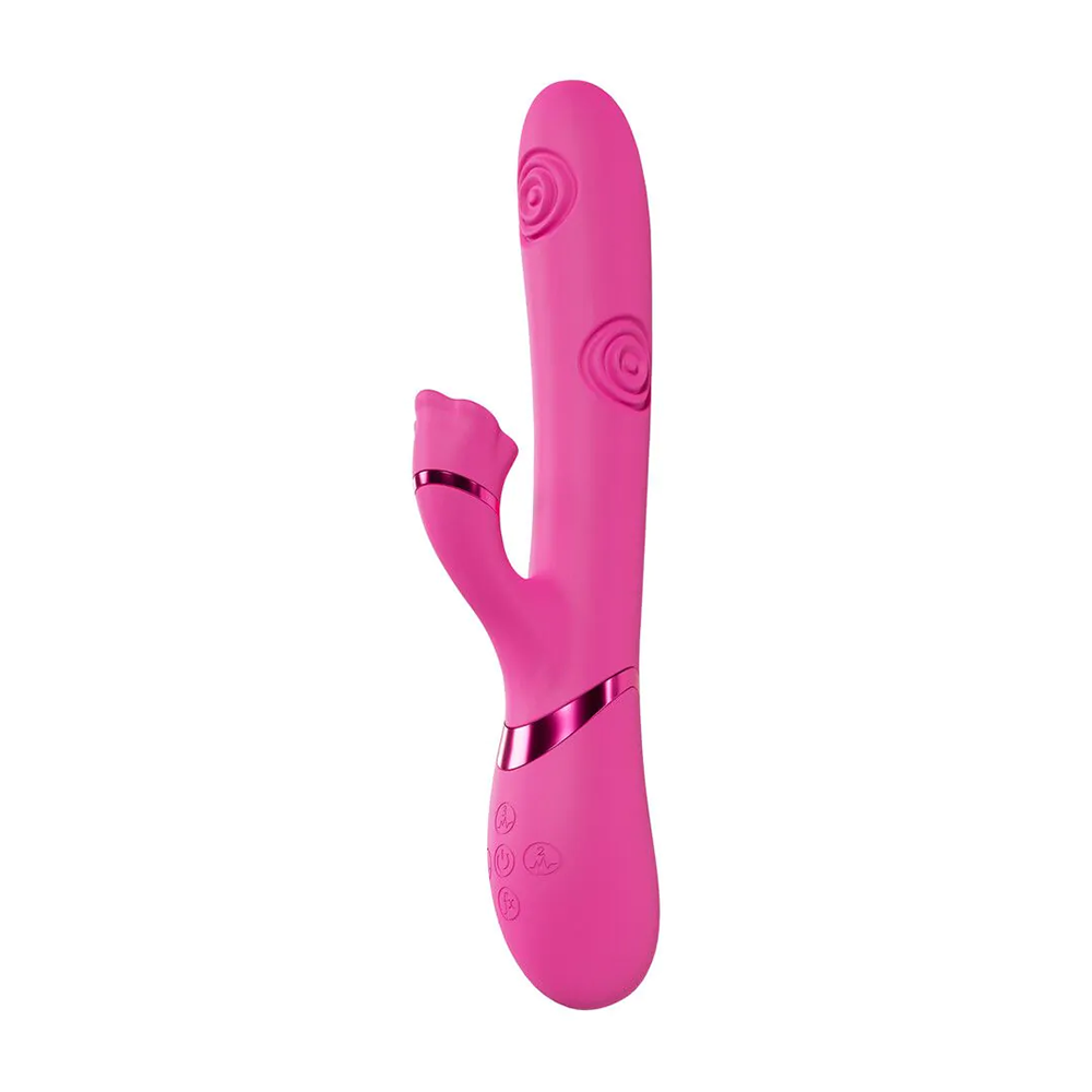 Vive-Fiore - G-Spot Air Wave Vibrating and Tapping Flared Clitoral Stimulator - Pink