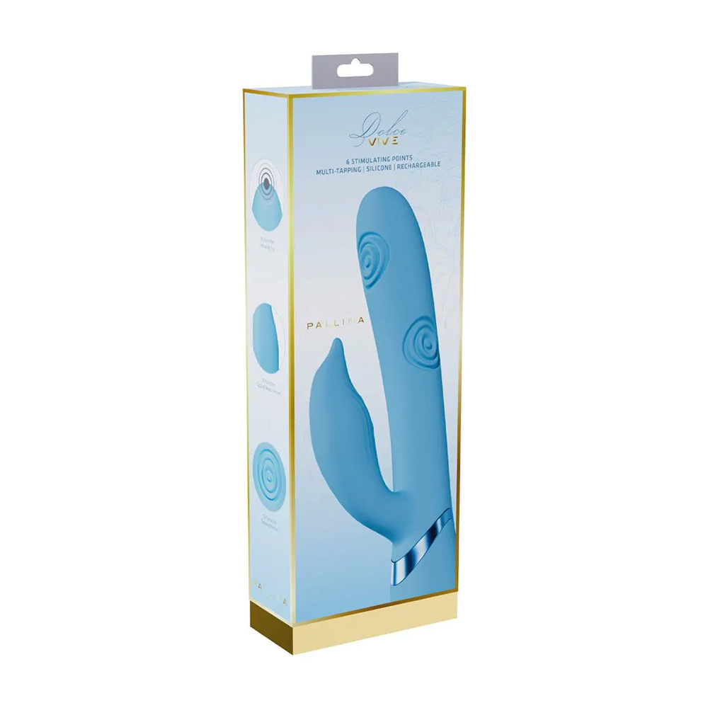 Vive-Pallina - G-Spot Vibrating and Tapping Beads Clitoral Stimulator - Blue