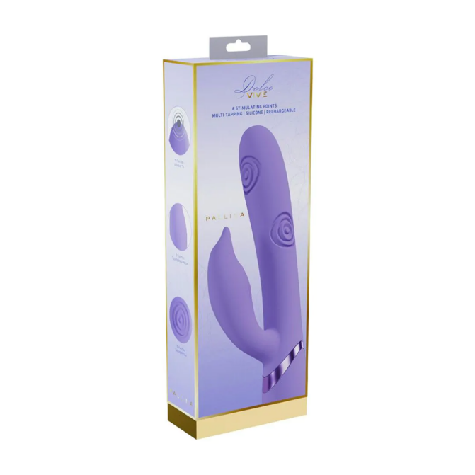 Vive-Pallina - G-Spot Vibrating and Tapping Beads Clitoral Stimulator - Lavender