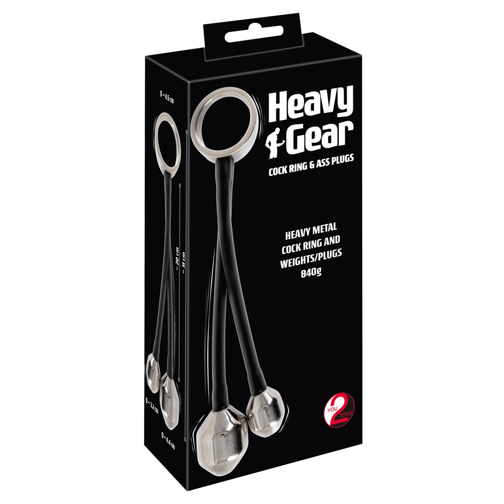 You 2 Toys-Heavy Gear Cock Ring & Ass Plugs